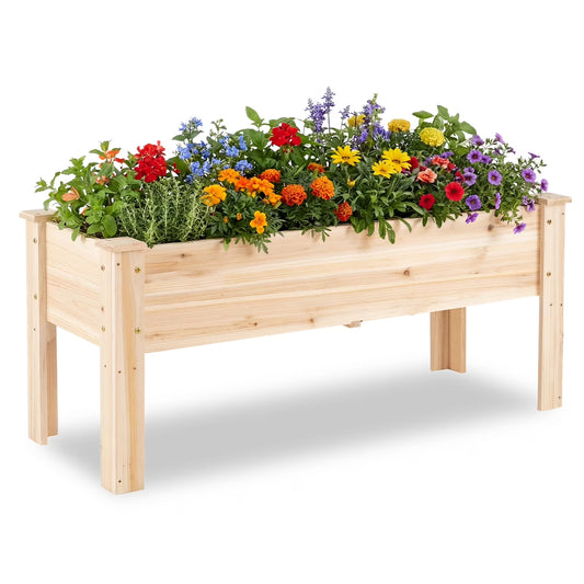 Raised Garden Bed Elevated Planter Box Wood for Vegetable Flower Herb