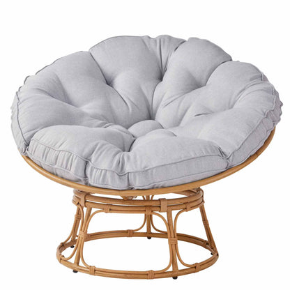 Papasan Accent Chair, Gray Linen