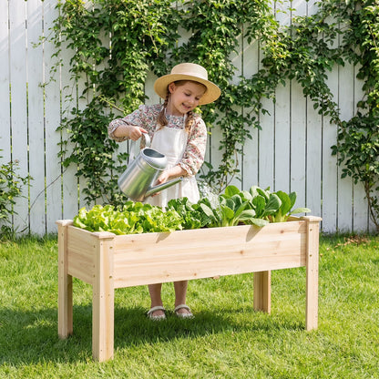 Raised Garden Bed Elevated Planter Box Wood for Vegetable Flower Herb