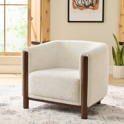 Accent Chair, Cream Boucle