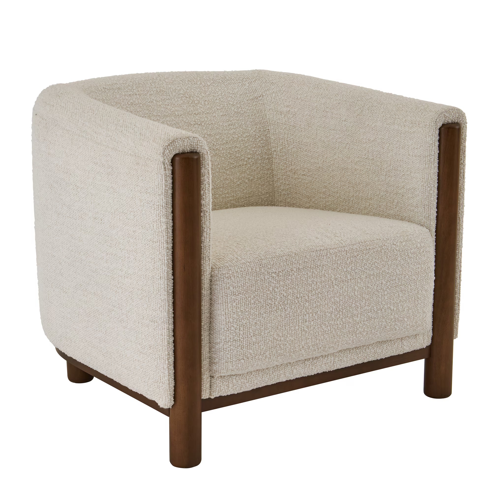 Accent Chair, Cream Boucle