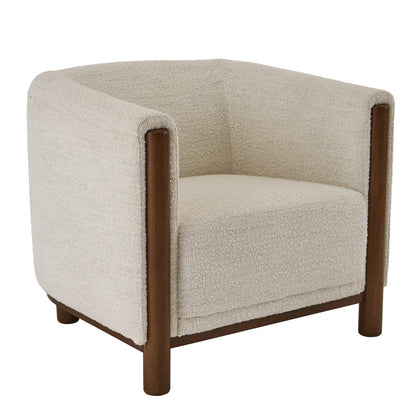 Accent Chair, Cream Boucle