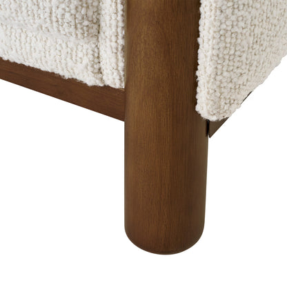Accent Chair, Cream Boucle