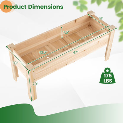 Raised Garden Bed Elevated Planter Box Wood for Vegetable Flower Herb