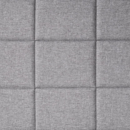 Gray Upholstered Square Tufted Platform Bed, No Box Spring Needed