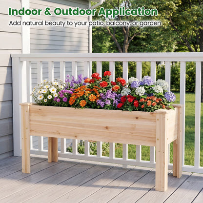 Raised Garden Bed Elevated Planter Box Wood for Vegetable Flower Herb