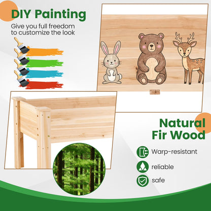 Raised Garden Bed Elevated Planter Box Wood for Vegetable Flower Herb